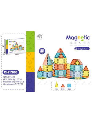 Magnetic Manyetik Bloklar 55 Parça 5.5 Cm
