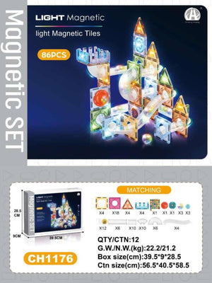 Magnetic Işıklı Manyetik Bloklar 86 Parça