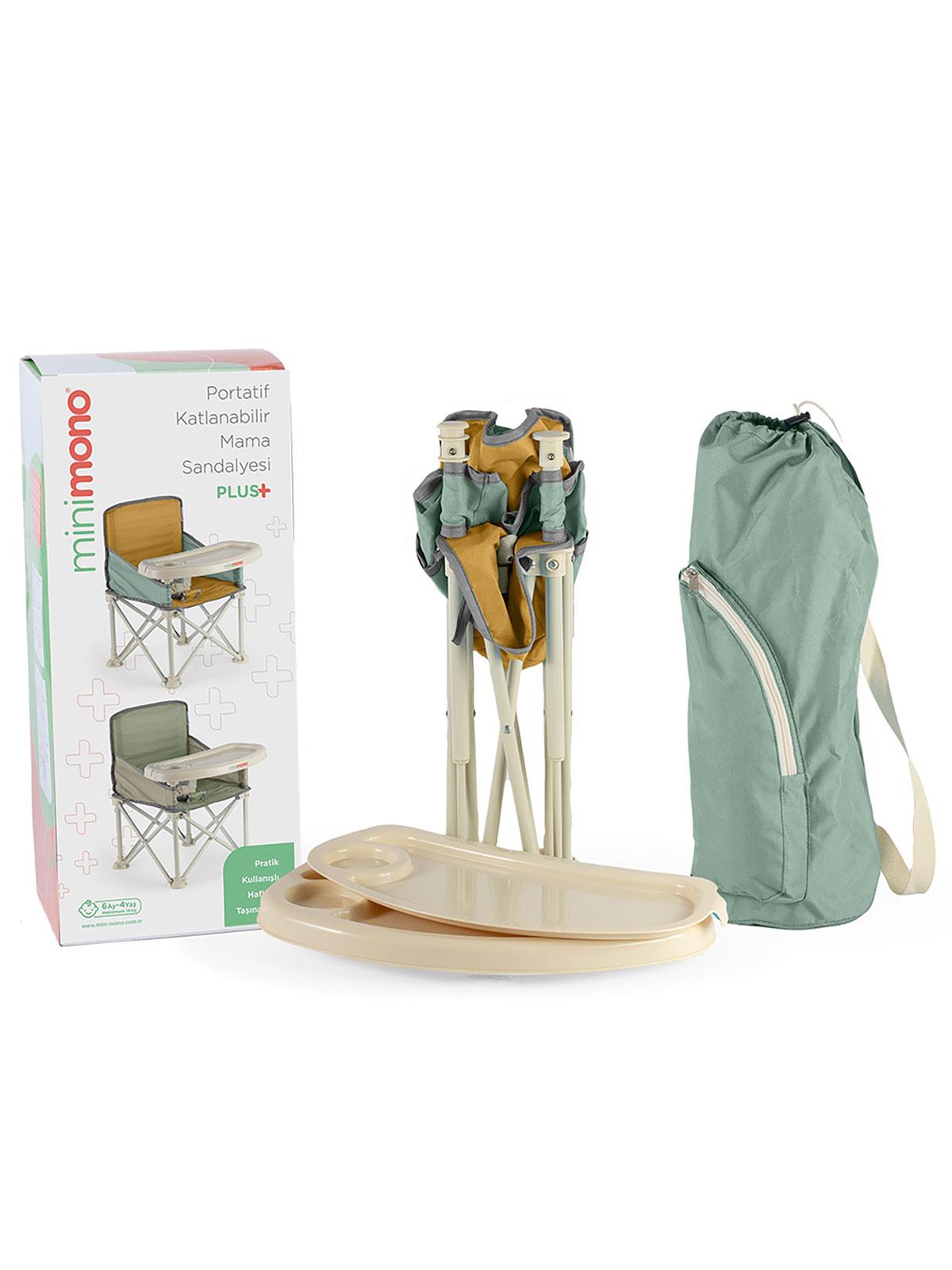 Minimono Büyük Boy Katlanır Portatif  Mama Sandalyesi - Sarı