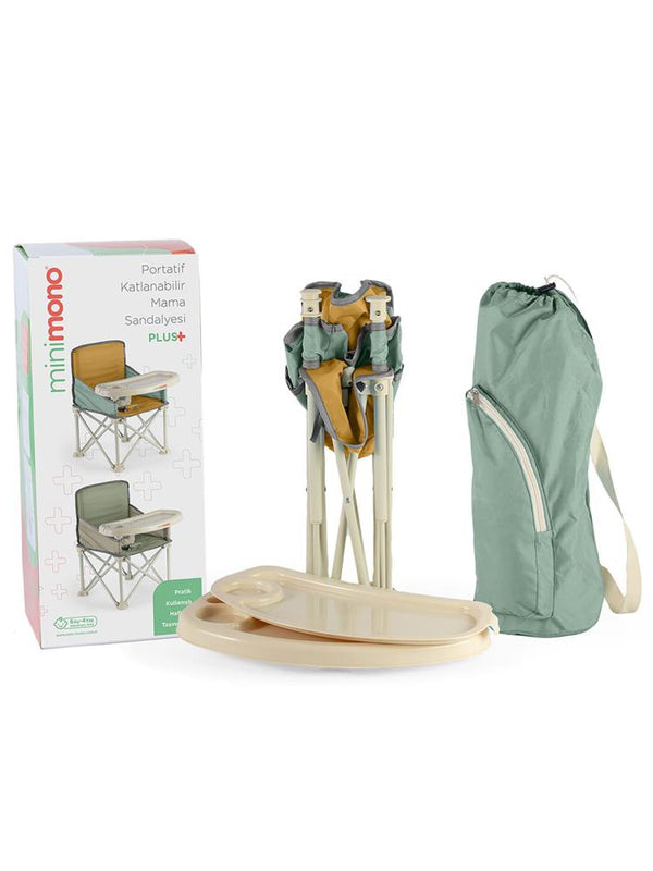 Minimono Büyük Boy Katlanır Portatif  Mama Sandalyesi - Sarı