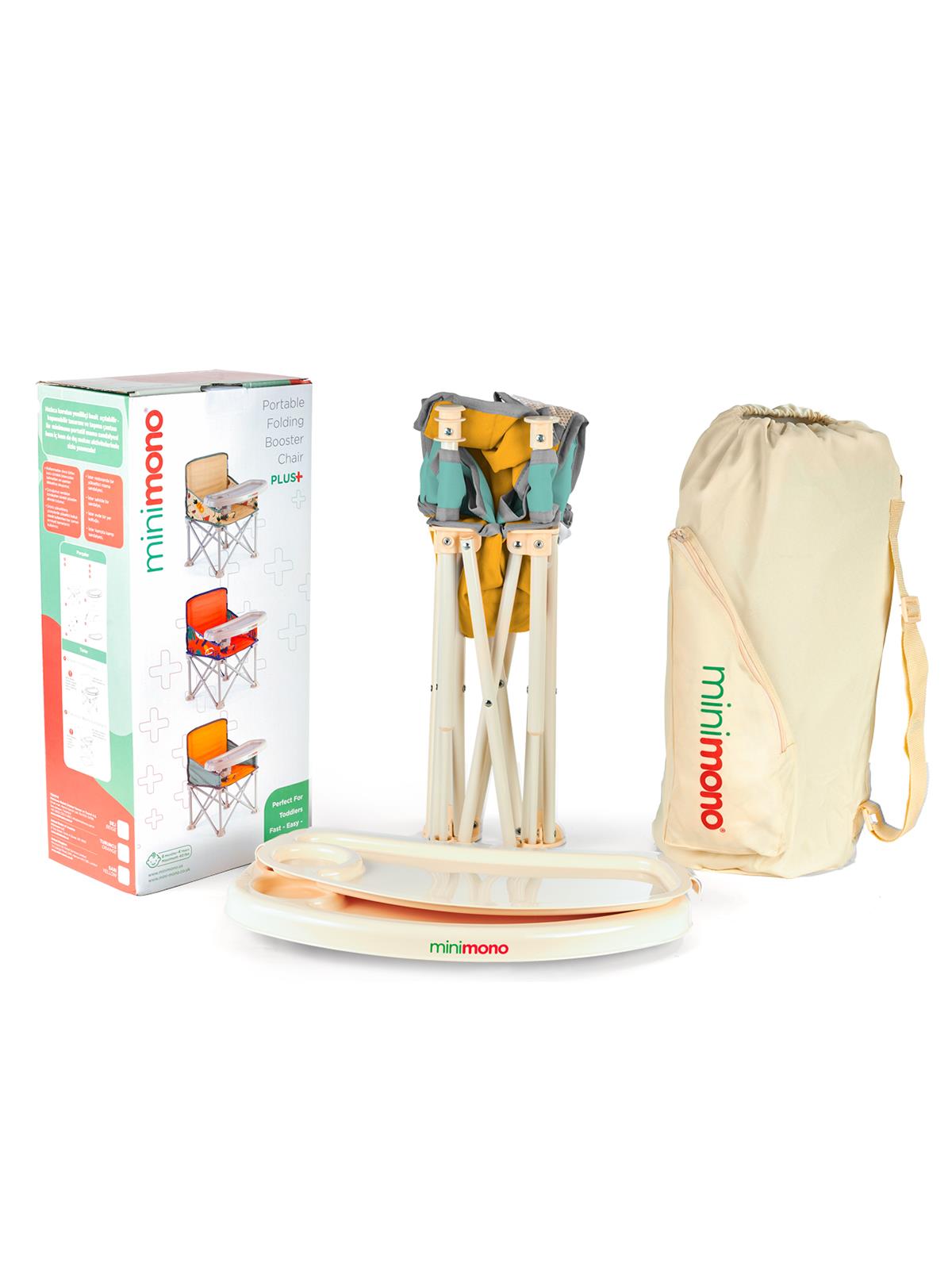 Minimono Büyük Boy Katlanır Portatif  Mama Sandalyesi - Sarı