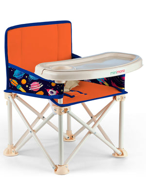 Minimono Büyük Boy Katlanır Portatif  Mama Sandalyesi - Turuncu