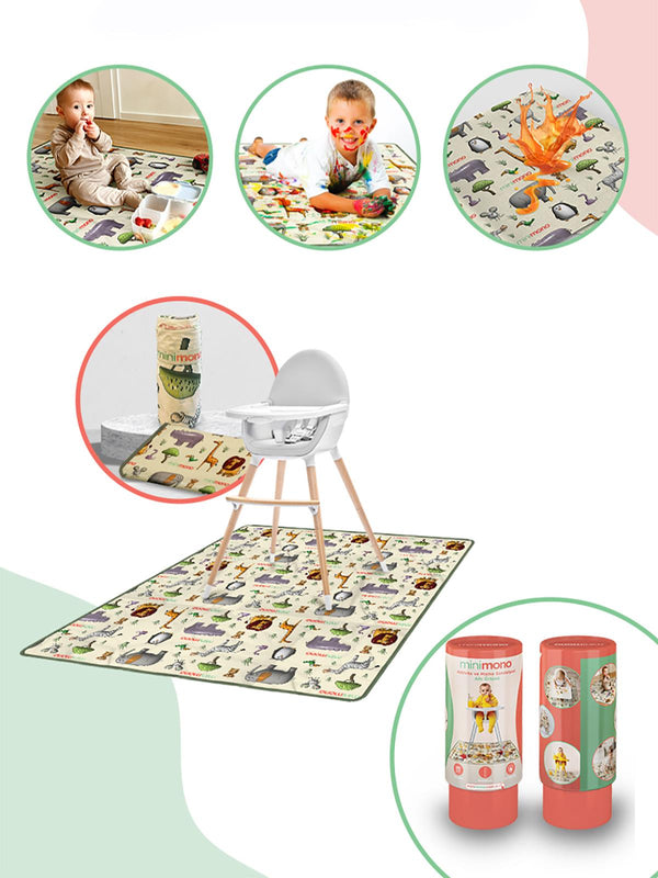Minimono Mama Sandalyesi Altı ve Aktivite Bakım Örtüsü 145x120cm