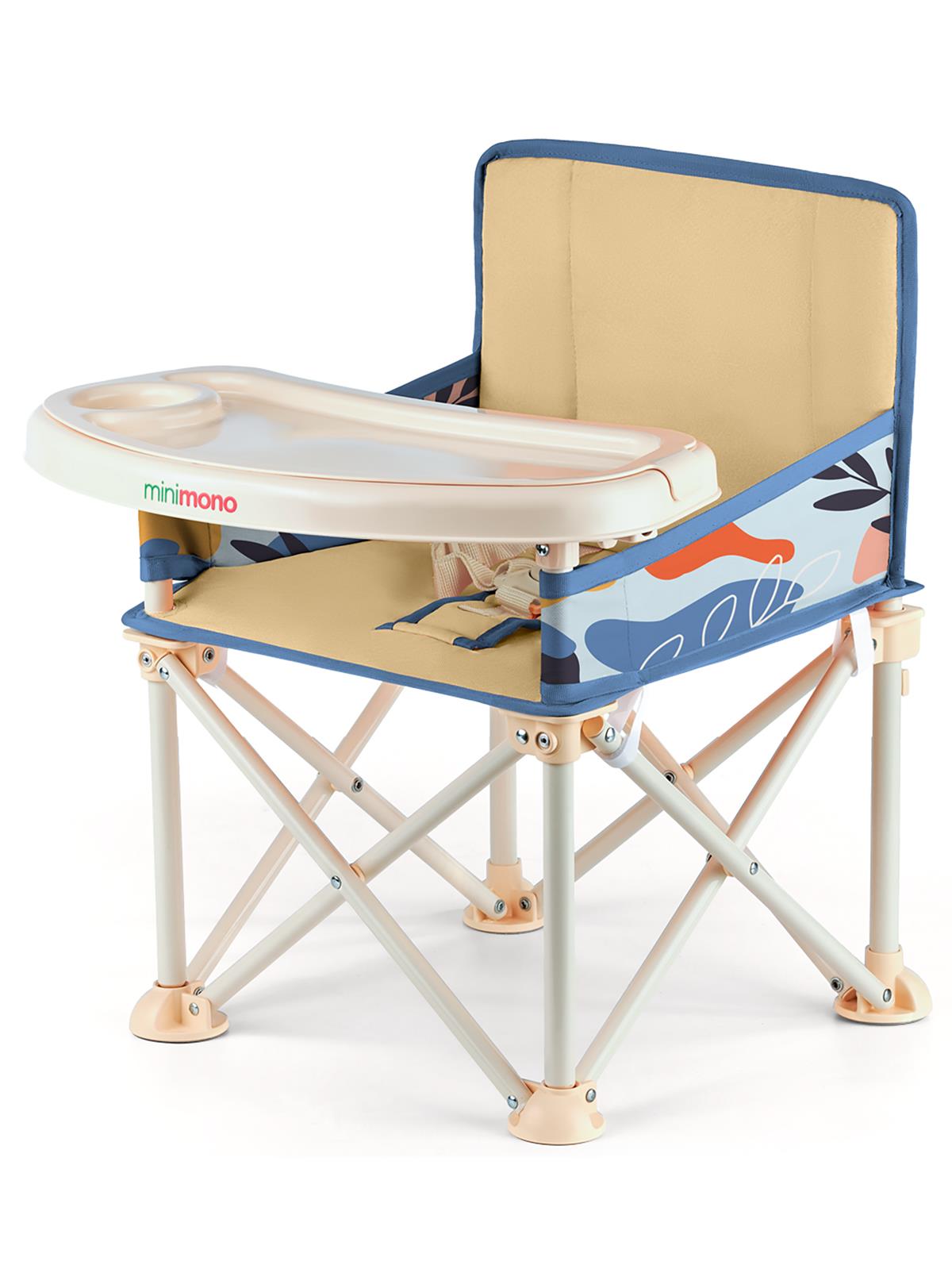 Minimono Büyük Boy Katlanır Portatif  Mama Sandalyesi - Bej