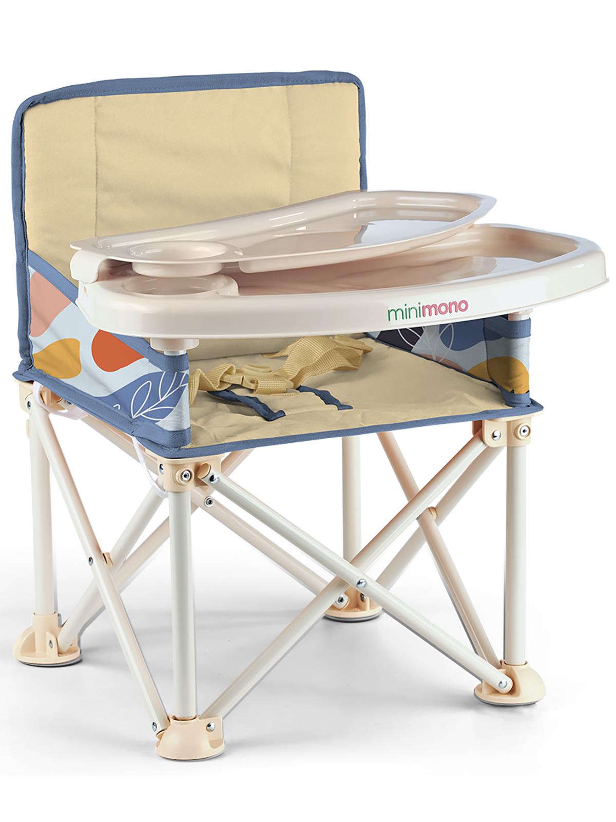 Minimono Büyük Boy Katlanır Portatif  Mama Sandalyesi - Bej