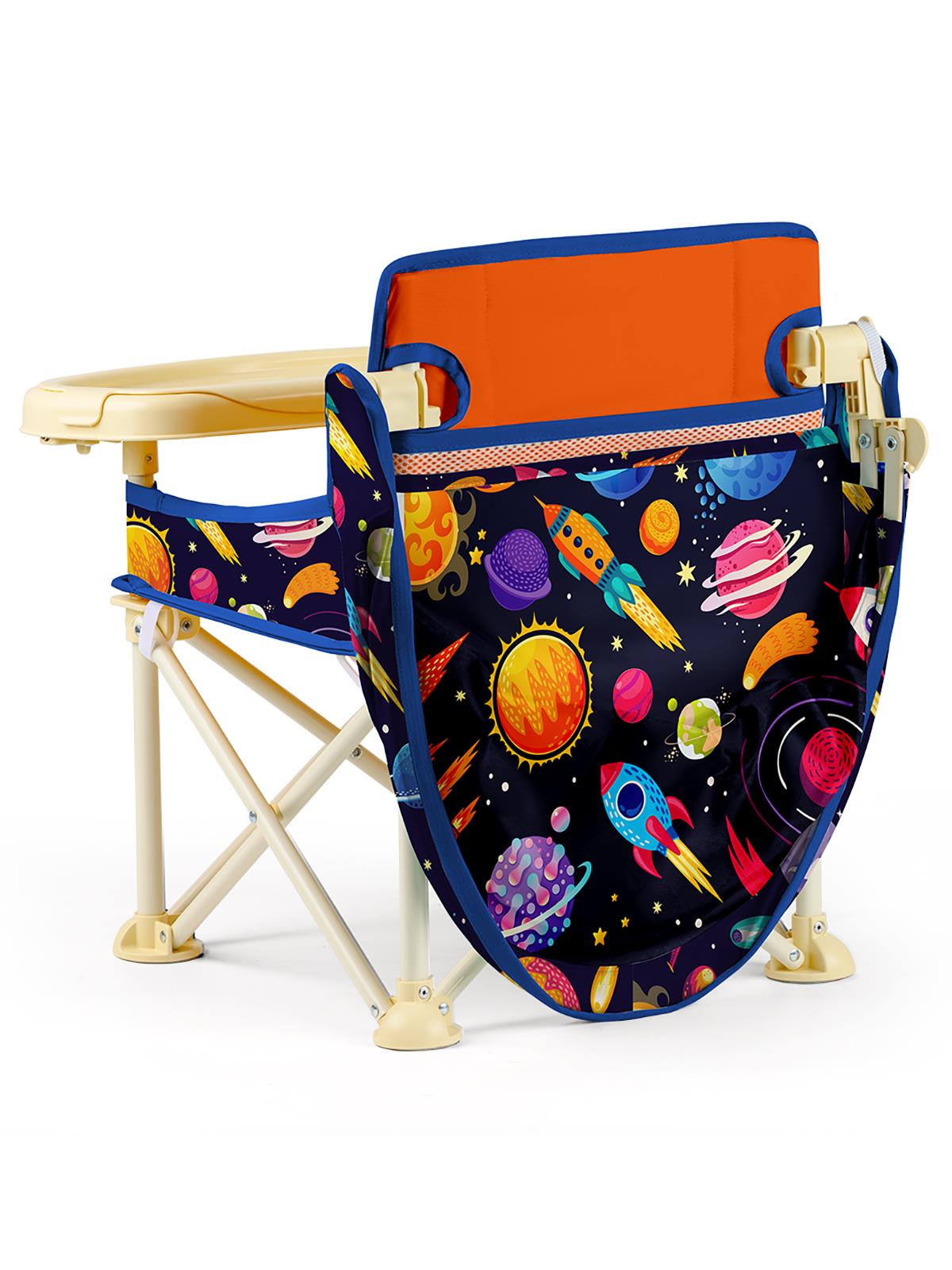 Minimono Tenteli Portatif  Mama Sandalyesi - Turuncu