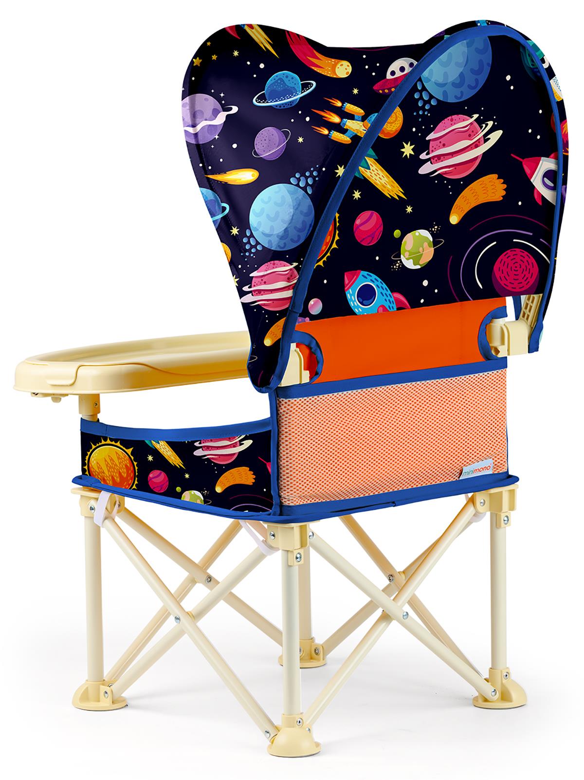 Minimono Tenteli Portatif  Mama Sandalyesi - Turuncu
