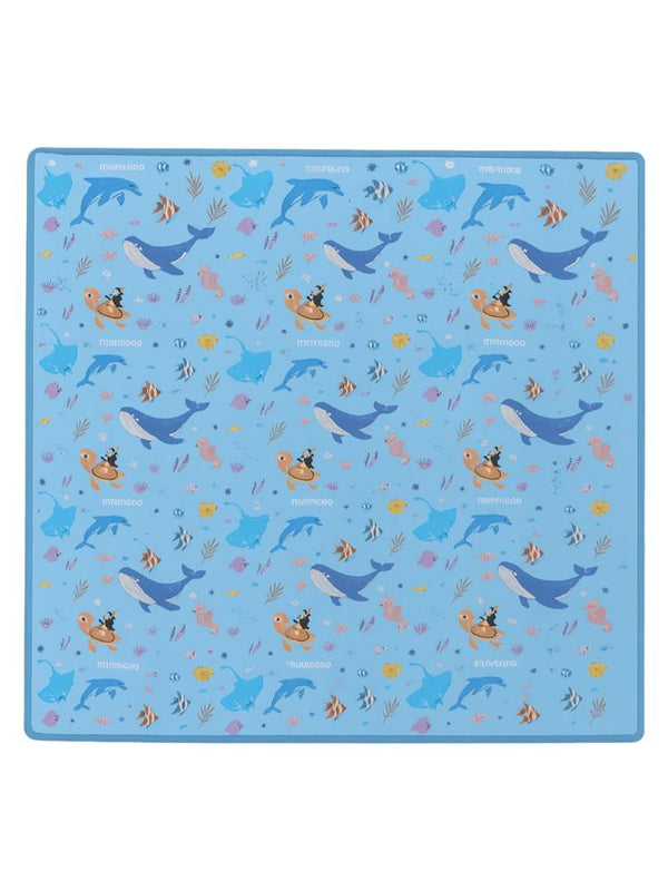 Minimono Mama Sandalyesi Altı ve Aktivite Bakım Örtüsü - Sıvı Geçirmez Kaydırmaz Yıkanabilir - 145x120cm - Mavi