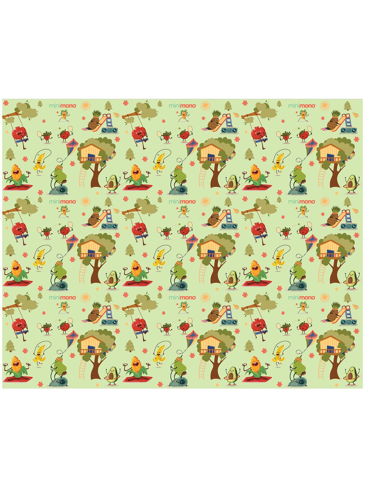 Minimono Mama Sandalyesi Altı ve Aktivite Bakım Örtüsü - Sıvı Geçirmez Kaydırmaz Yıkanabilir - 145x120cm - Yeşil