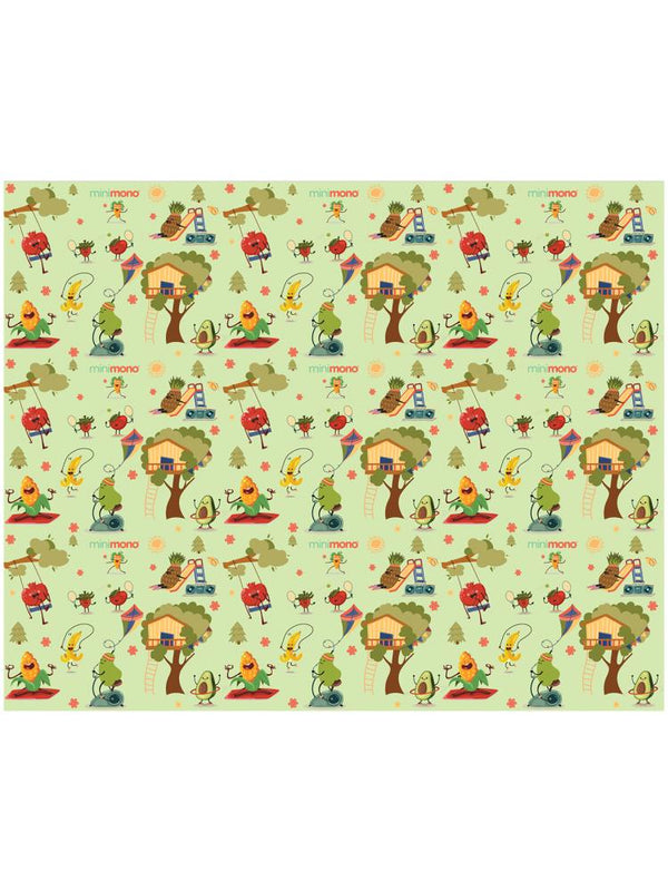 Minimono Mama Sandalyesi Altı ve Aktivite Bakım Örtüsü - Sıvı Geçirmez Kaydırmaz Yıkanabilir - 145x120cm - Yeşil