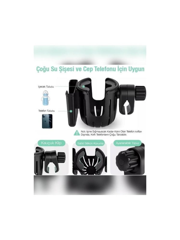 Weigo Bebek Arabası Telefon ve Bardak Tutucu