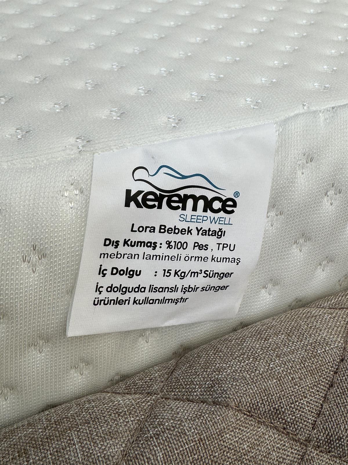 Keremce Lora Sünger Bebek Yatağı 70 x 120 cm