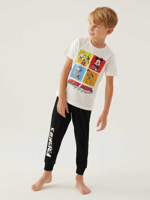 Roly Poly Mıckey Mouse Erkek Çocuk İkili 3-8 Yaş Takım - Bej