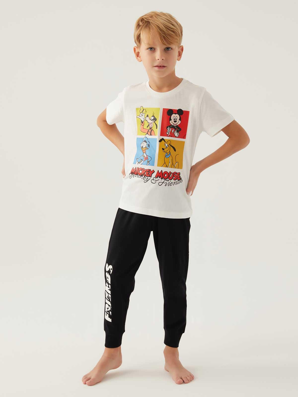 Roly Poly Mıckey Mouse Erkek Çocuk İkili 3-8 Yaş Takım - Bej