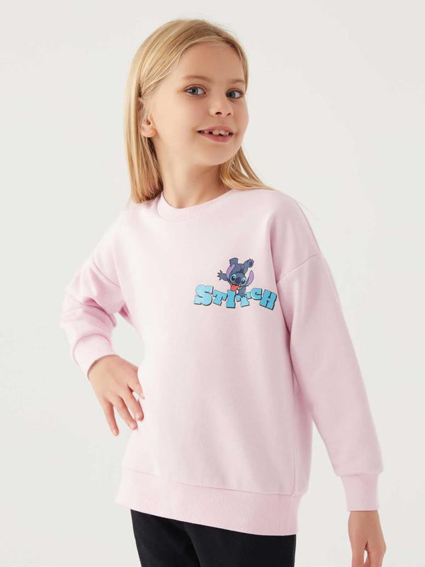Roly Poly Stıtch Kız Çocuk 3-8 Yaş Sweatshirt - Pembe
