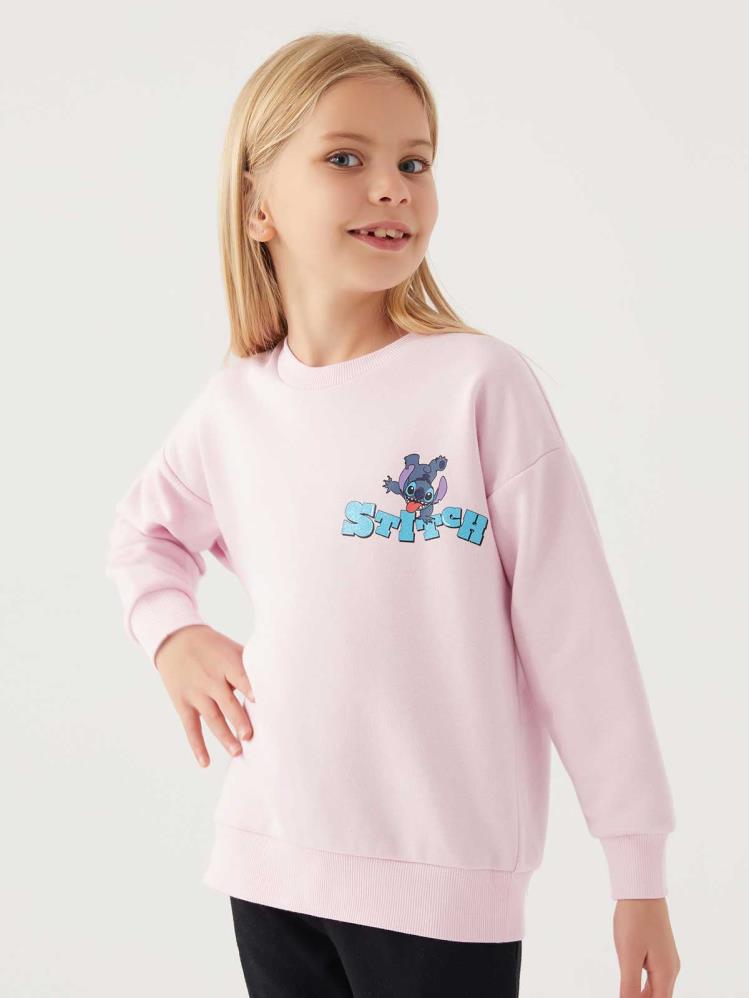 Roly Poly Stıtch Kız Çocuk 3-8 Yaş Sweatshirt - Pembe