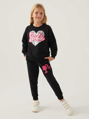 Roly Poly Barbıe Kız Çocuk 3-8 Yaş Eşofman Takımı - Siyah
