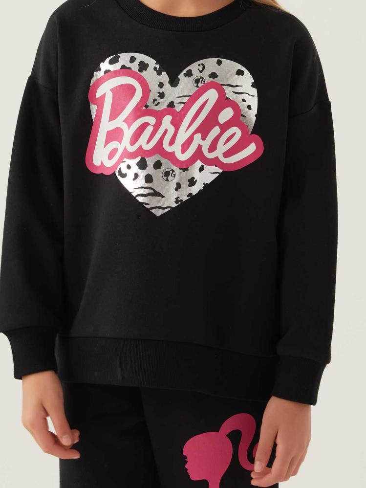 Roly Poly Barbıe Kız Çocuk 3-8 Yaş Eşofman Takımı - Siyah