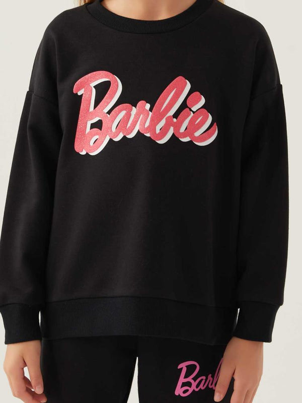 Roly Poly Barbıe Kız Çocuk 3-8 Yaş Sweatshirt - Siyah