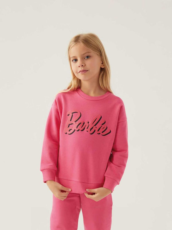 Roly Poly Barbıe Kız Çocuk 3-8 Yaş Sweatshirt - Fusya