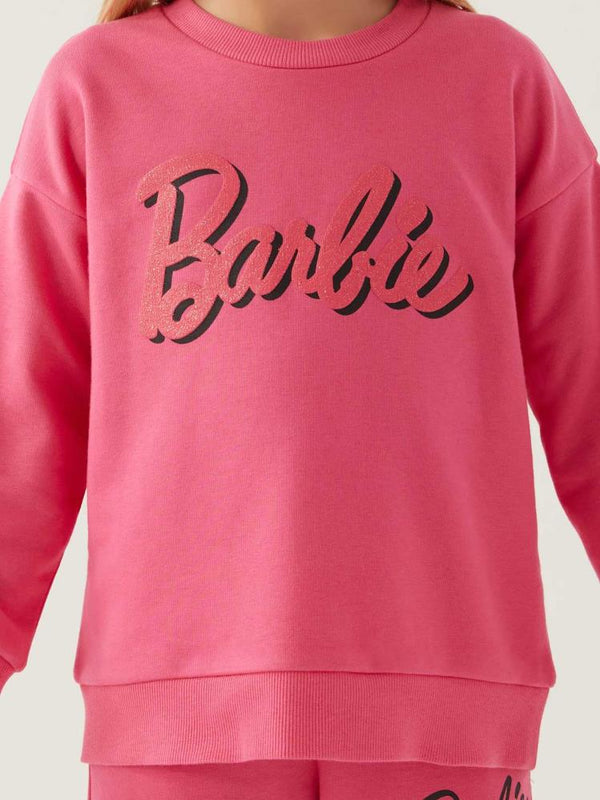 Roly Poly Barbıe Kız Çocuk 3-8 Yaş Sweatshirt - Fusya