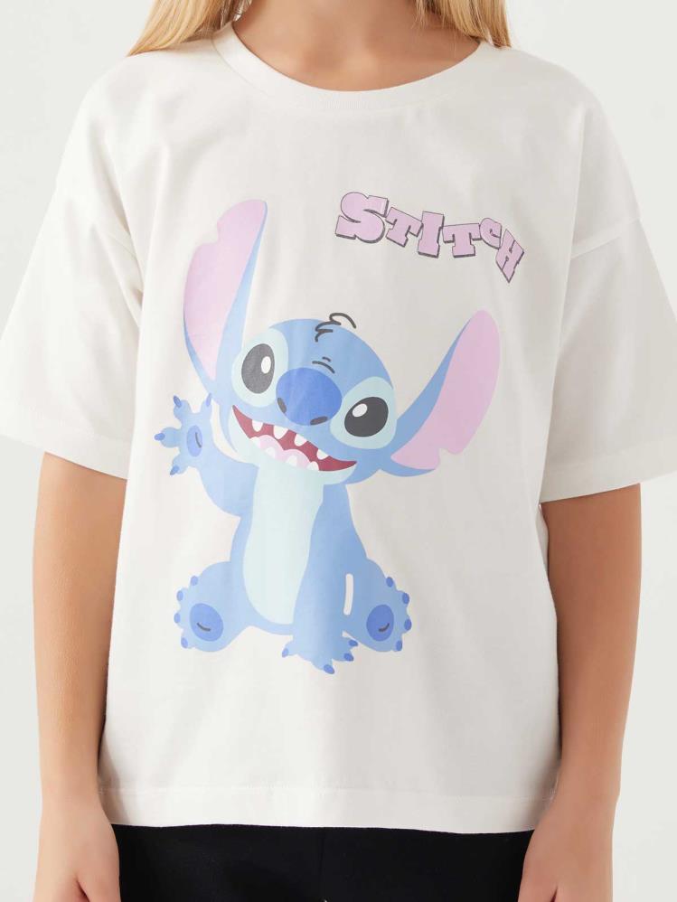 Roly Poly Stıtch Kız Çocuk 3-8 Yaş T-Shirt - Bej