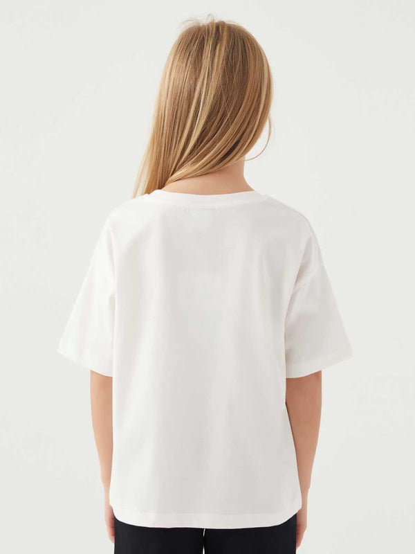 Roly Poly Stıtch Kız Çocuk 3-8 Yaş T-Shirt - Bej