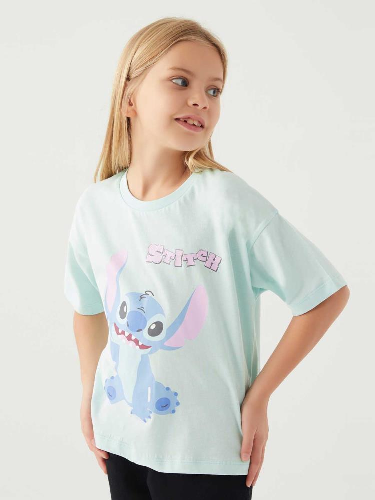Roly Poly Stıtch Kız Çocuk 3-8 Yaş T-Shirt - Yeşil
