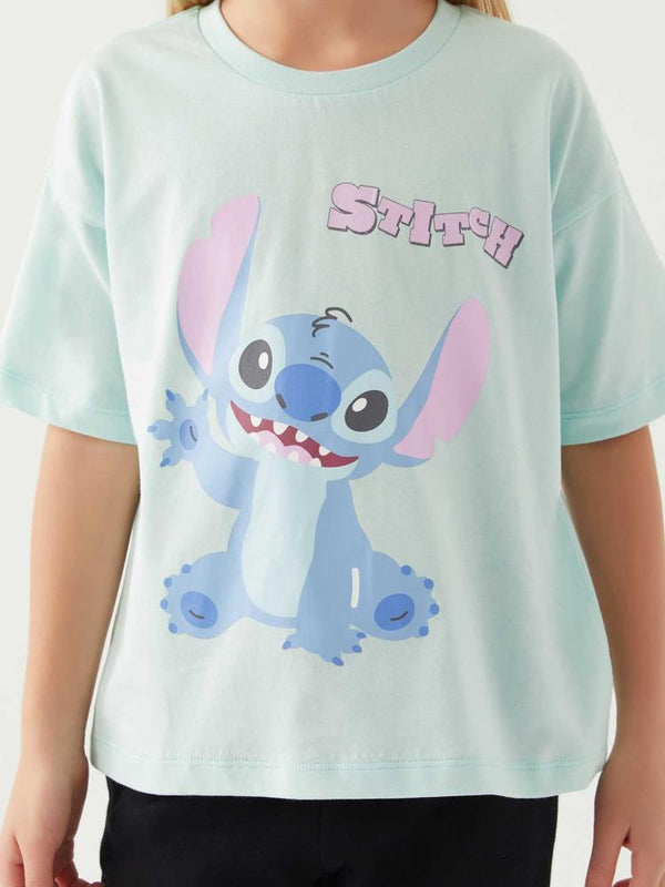 Roly Poly Stıtch Kız Çocuk 3-8 Yaş T-Shirt - Yeşil