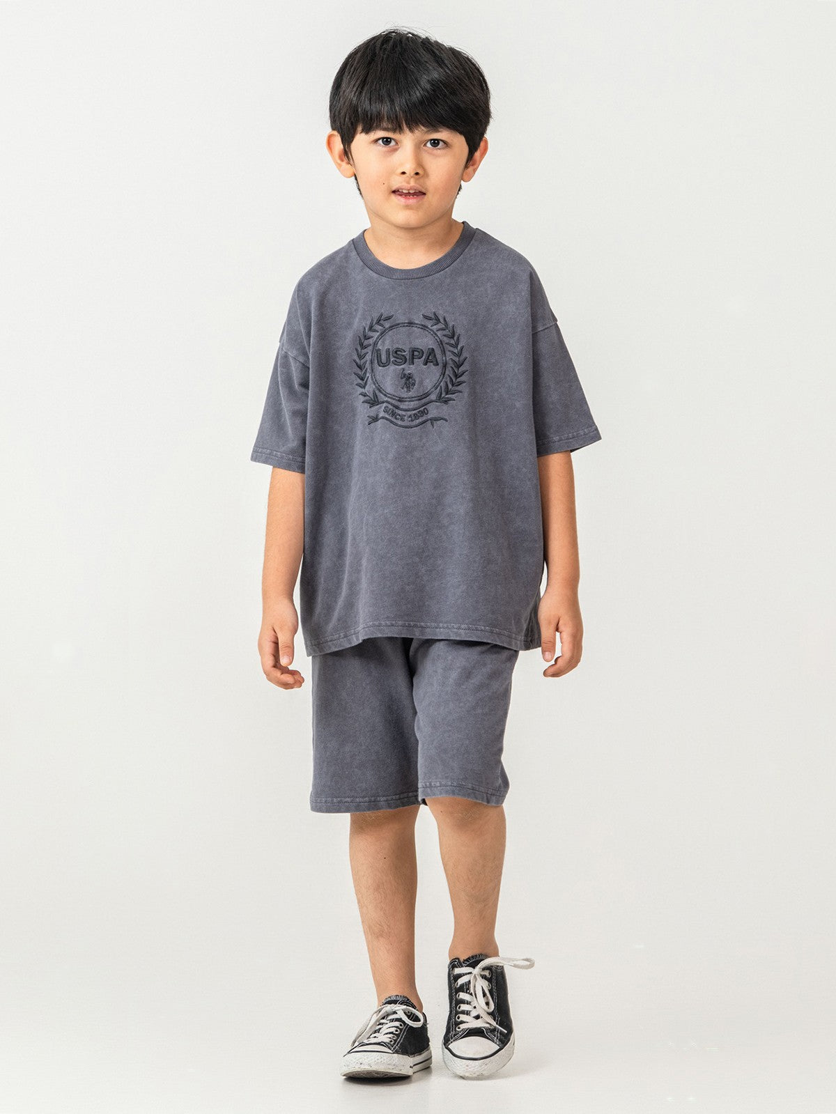 U.S. Polo Assn Kids 4-7 Yaş Takım - Gri