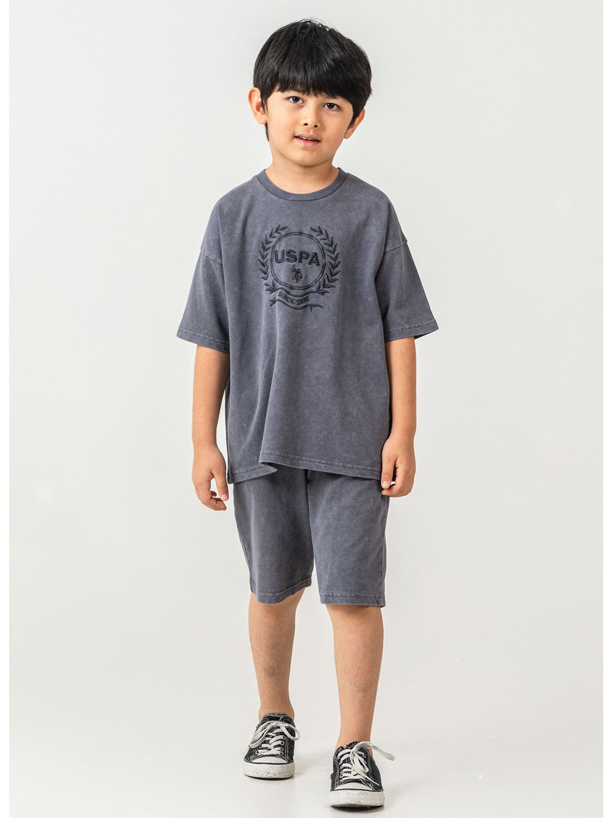 U.S. Polo Assn Kids 4-7 Yaş Takım - Gri