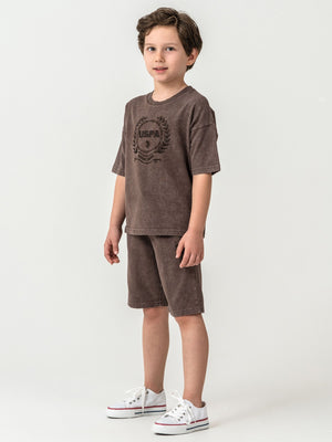 U.S. Polo Assn Kids 4-7 Yaş Takım - Kahverengi