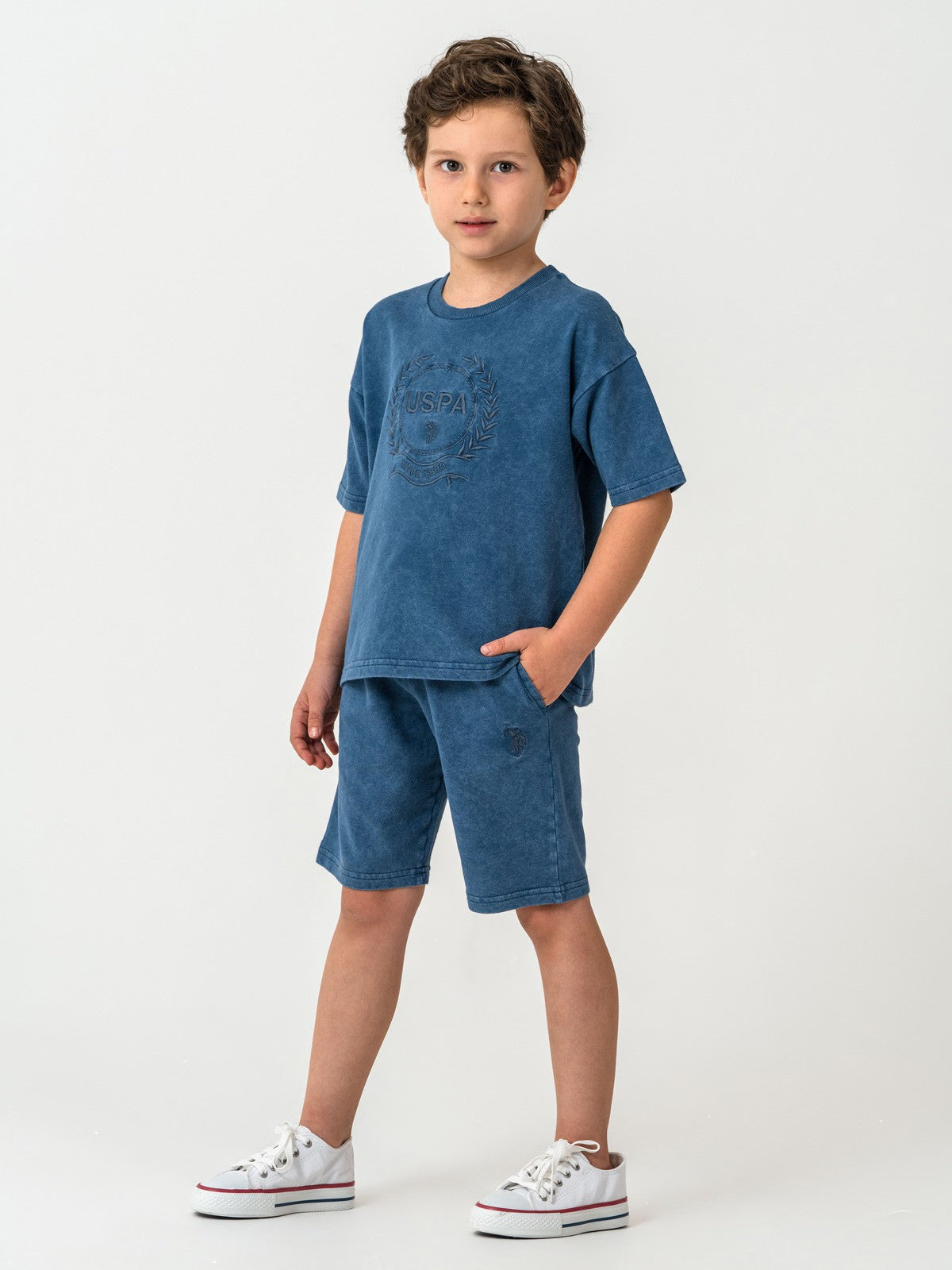 U.S. Polo Assn Kids 4-7 Yaş Takım - Mavi