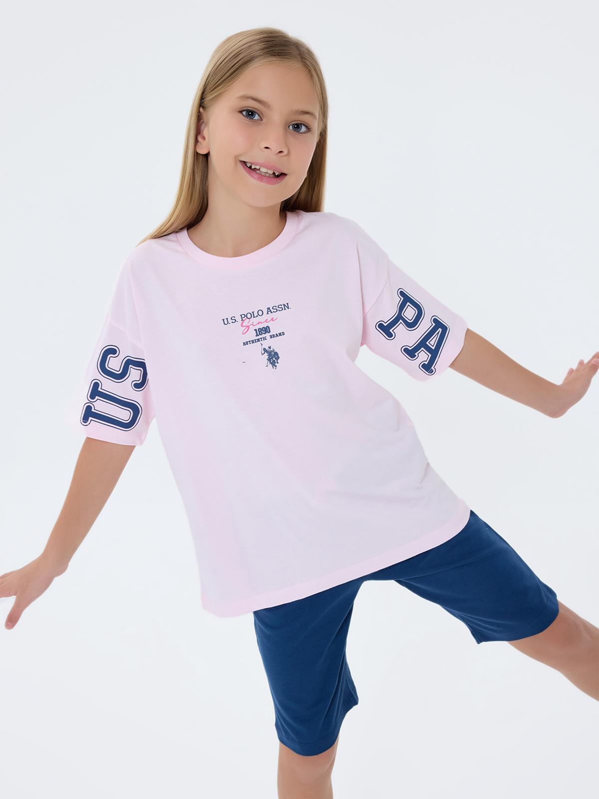 U.S. Polo Assn Kids 4-7 Yaş Takım - Pembe