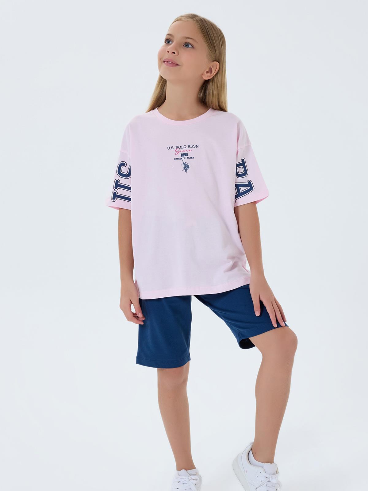 U.S. Polo Assn Kids 4-7 Yaş Takım - Pembe