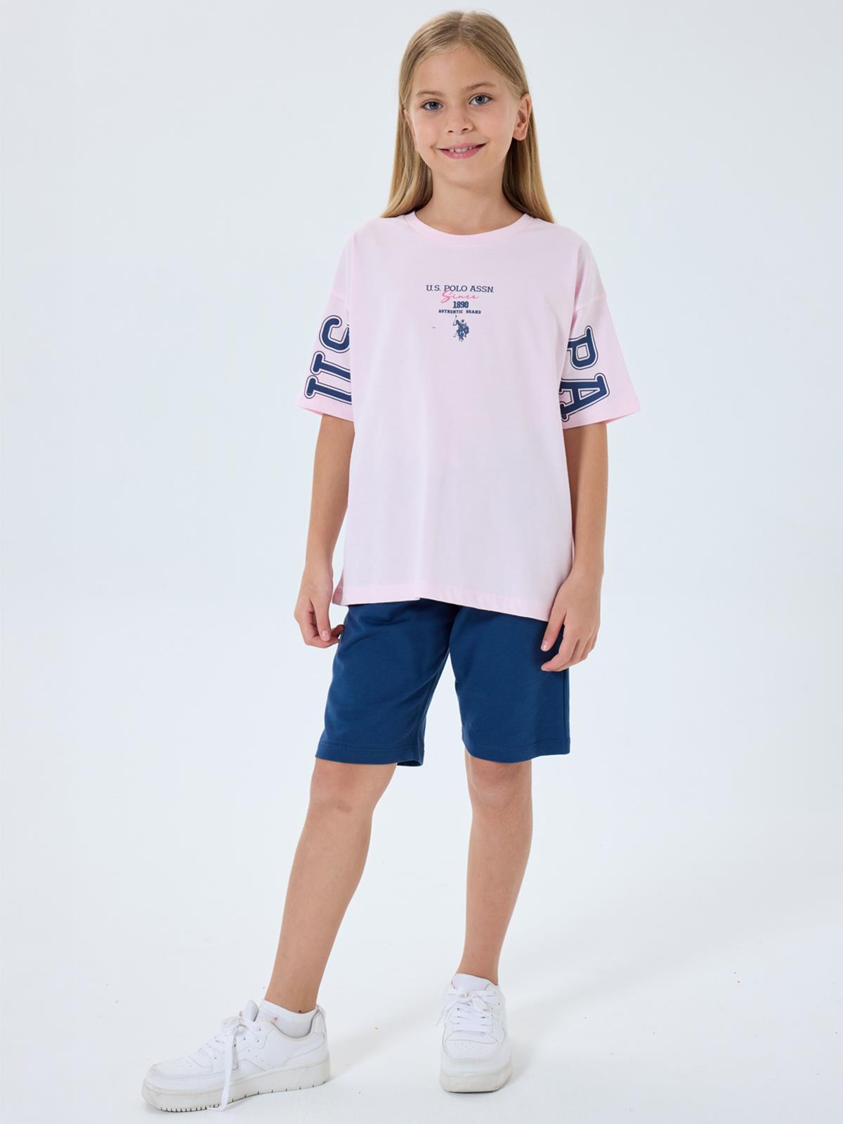 U.S. Polo Assn Kids 4-7 Yaş Takım - Pembe