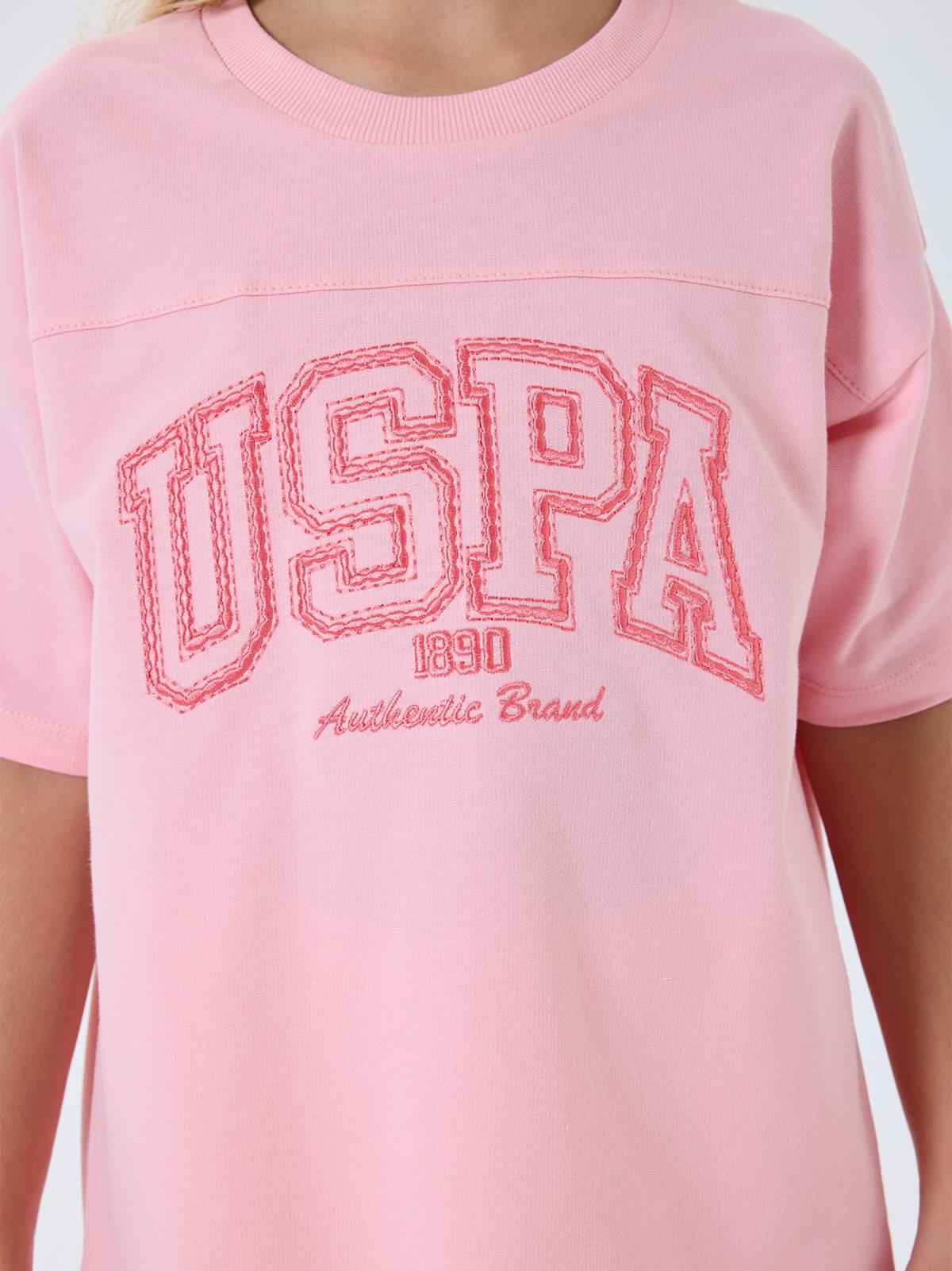 U.S. Polo Assn Kids 4-7 Yaş Takım - Pudra