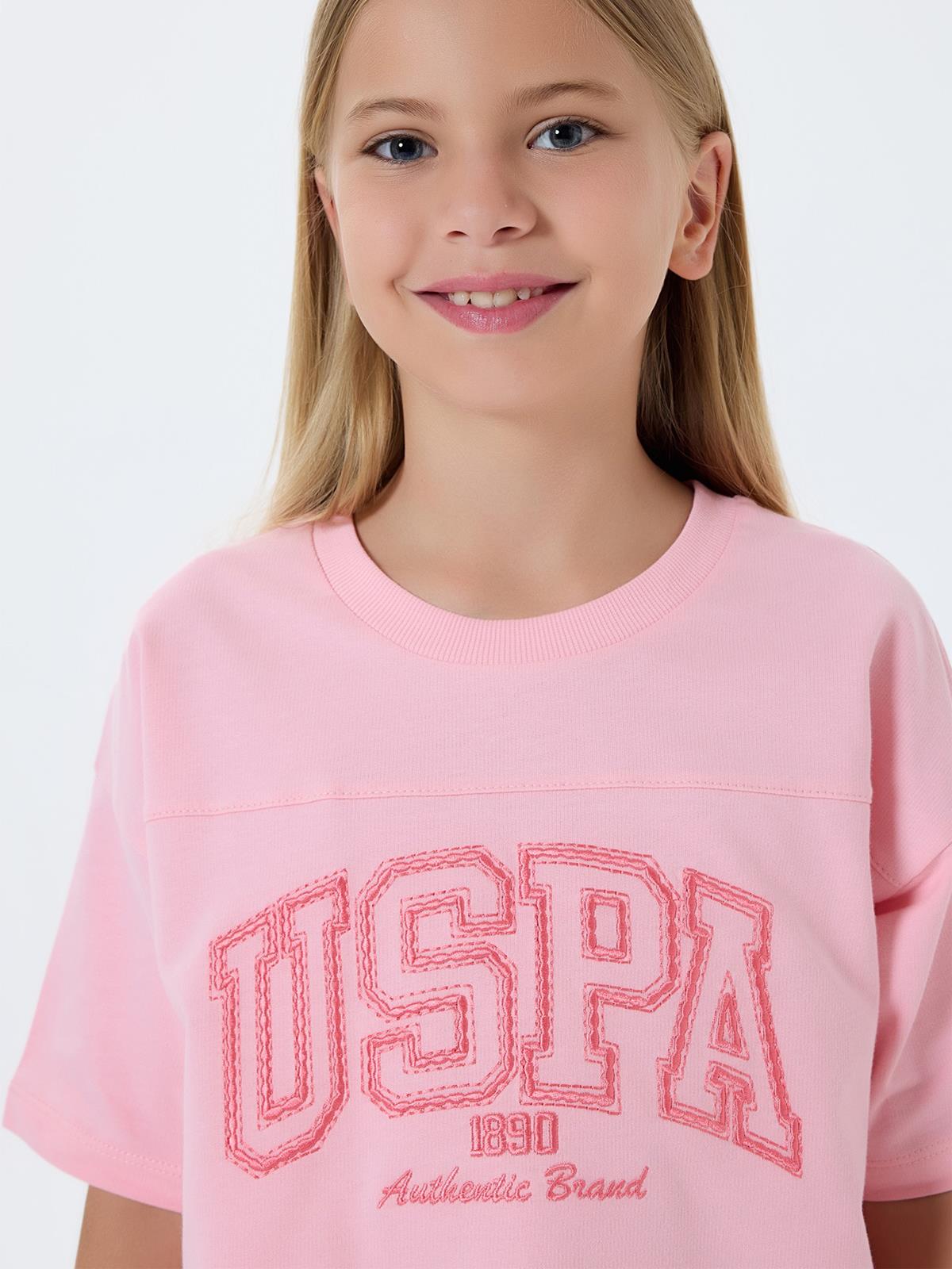 U.S. Polo Assn Kids 4-7 Yaş Takım - Pudra
