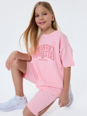U.S. Polo Assn Kids 9-14 Yaş Takım - Pudra