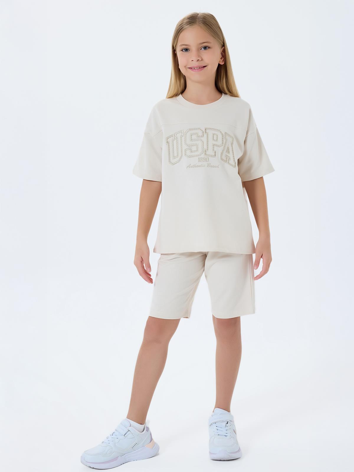 U.S. Polo Assn Kids 4-7 Yaş Takım - Bej
