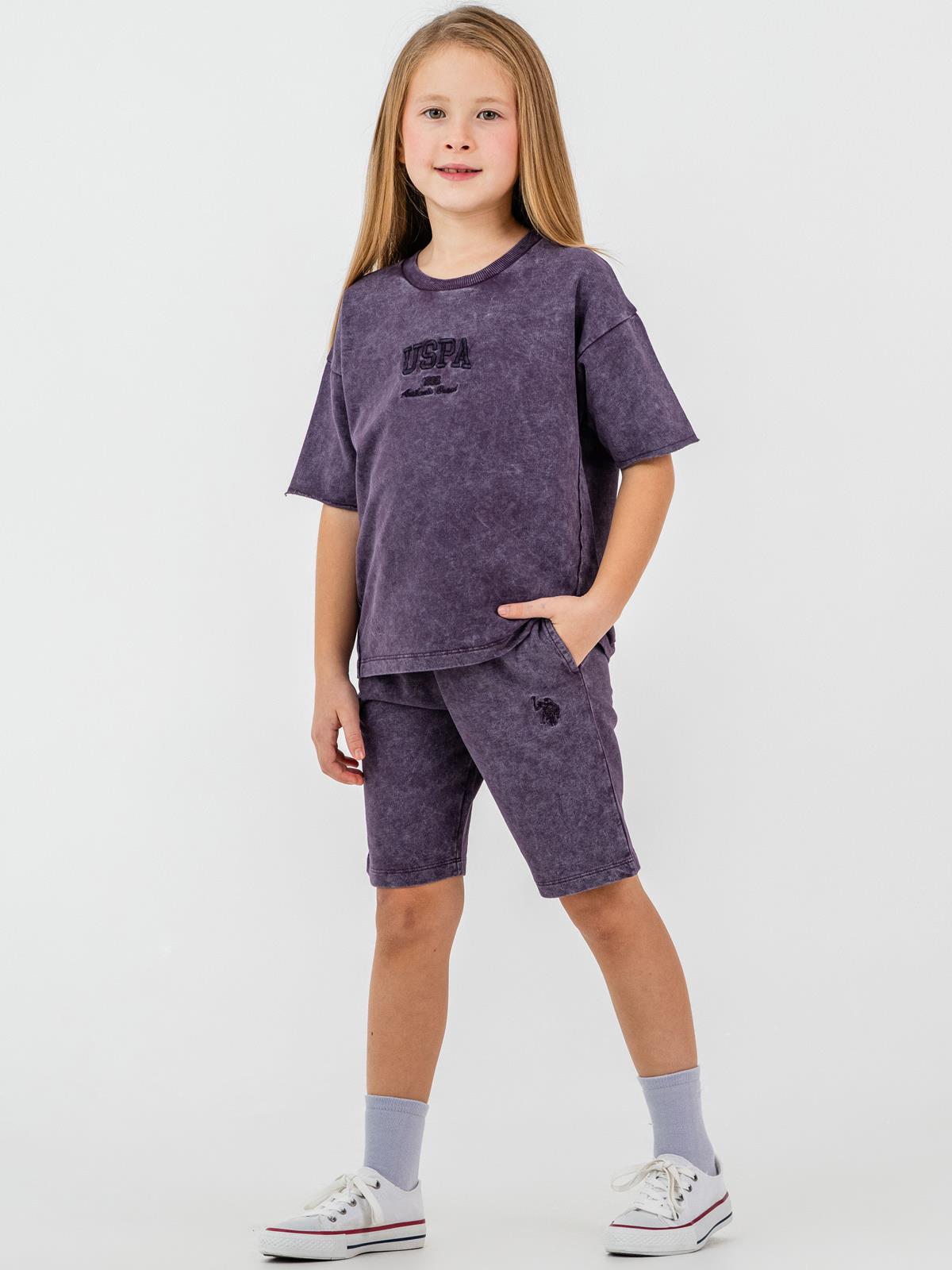 U.S. Polo Assn Kids 4-7 Yaş Takım - Lila