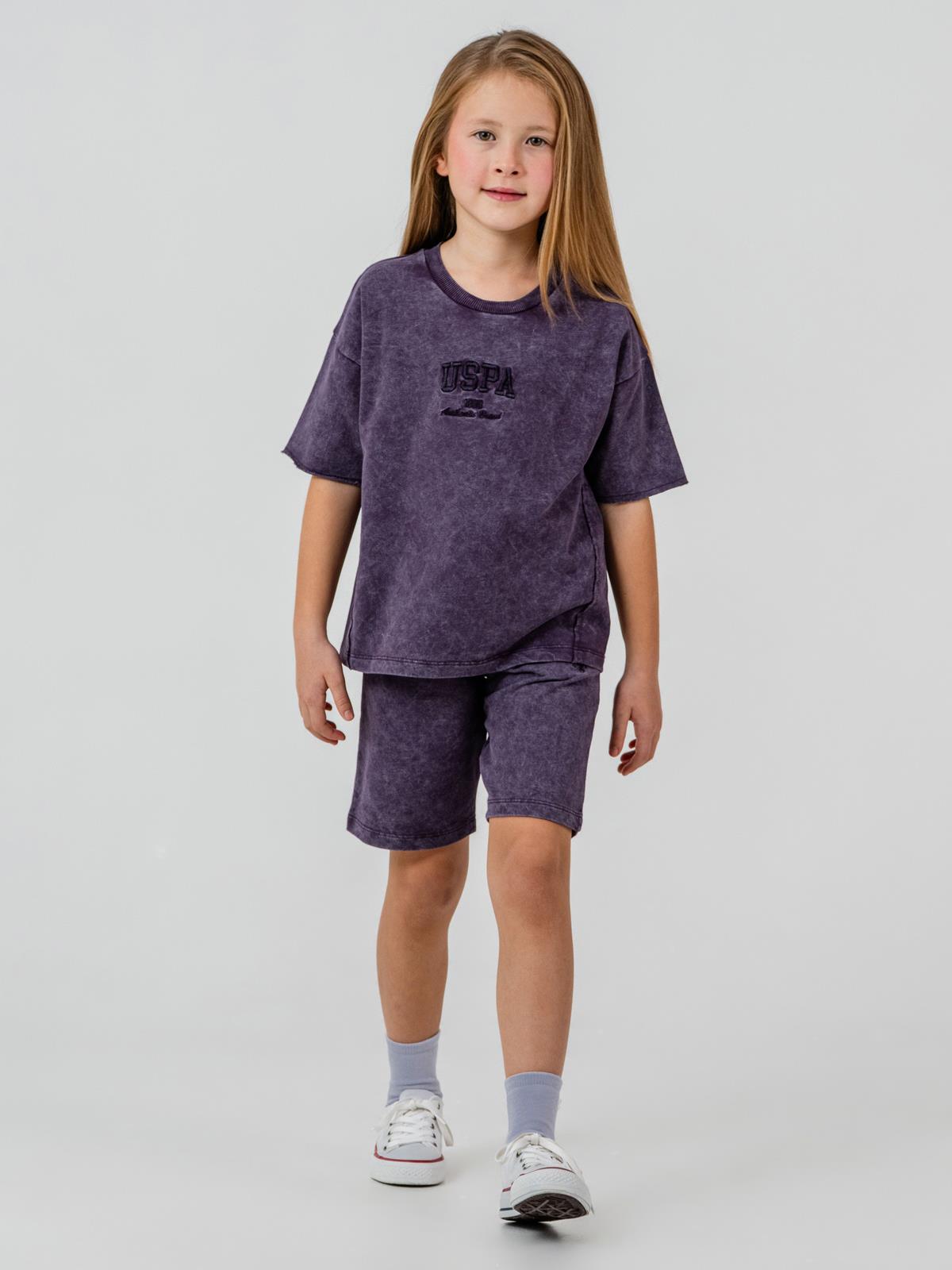 U.S. Polo Assn Kids 4-7 Yaş Takım - Lila