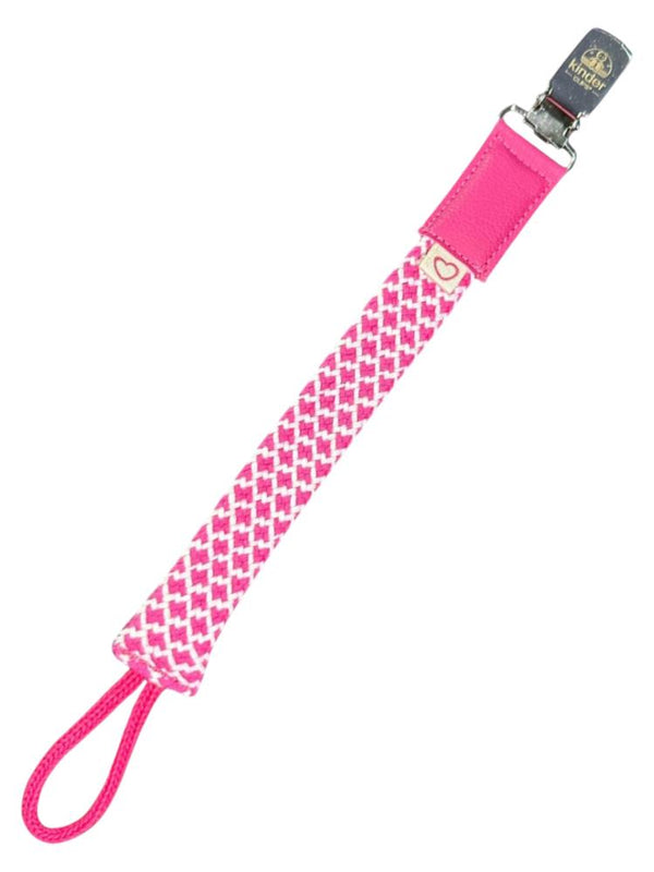 Kinder Clips  Dokuma Emzik Askısı Paslanmaz Klips - Pembe