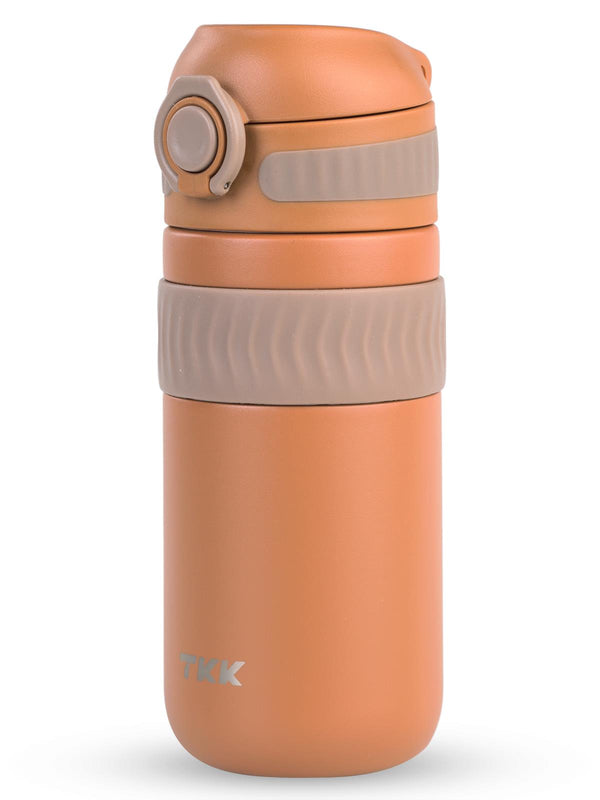 Vagonlife TKK Rahat İçim Çift Yalıtımlı Paslanmaz Çelik Termos Matara 450 ml - Kahverengi