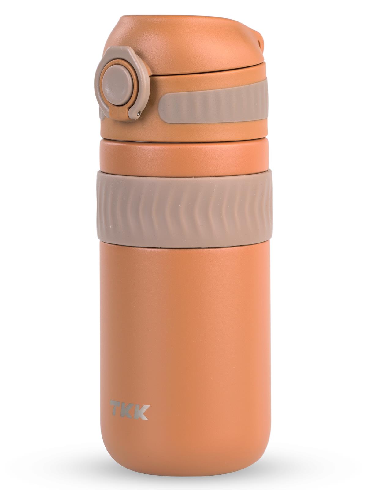 Vagonlife TKK Rahat İçim Çift Yalıtımlı Paslanmaz Çelik Termos Matara 450 ml - Kahverengi