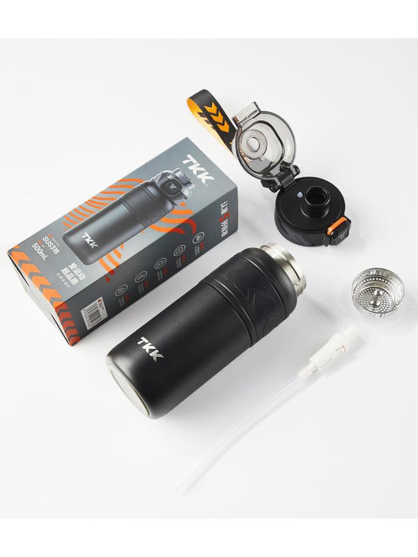 Vagonlife TKK Pipetli Çelik Termos 900 ml - Siyah