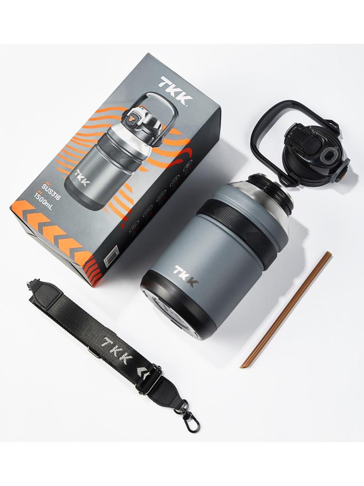 Vagonlife TKK Çelik Termos 1500 ml  - Siyah