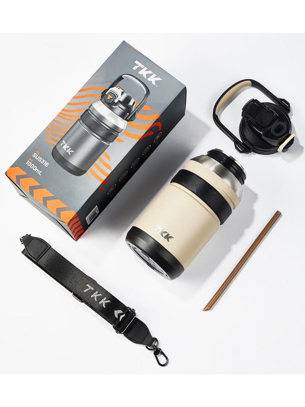 Vagonlife TKK Çelik Termos 1500 ml  - Beyaz