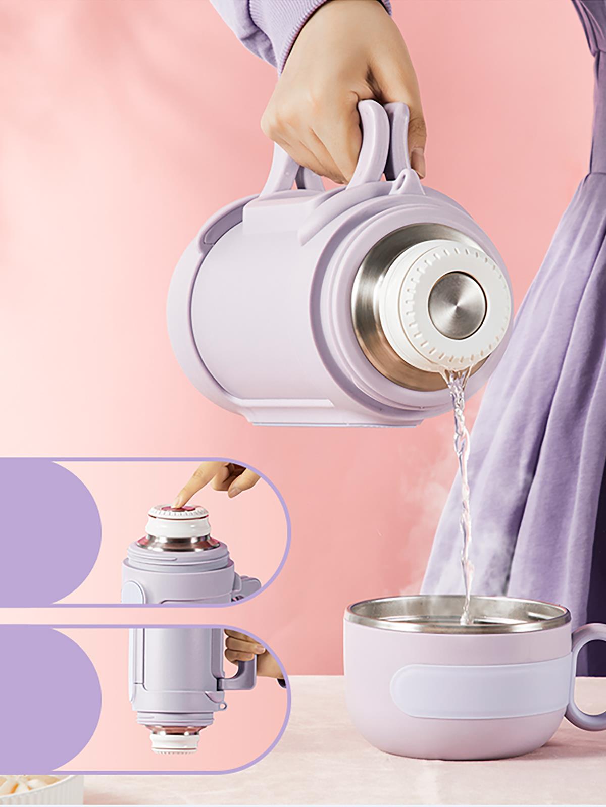 Vagonlife TKK Çelik Sport Termos 1000 ml - Gri