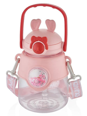 Vagonlife Taşıma Askılı Pipetli Çocuk Su Matarası 1250 ml - Pembe